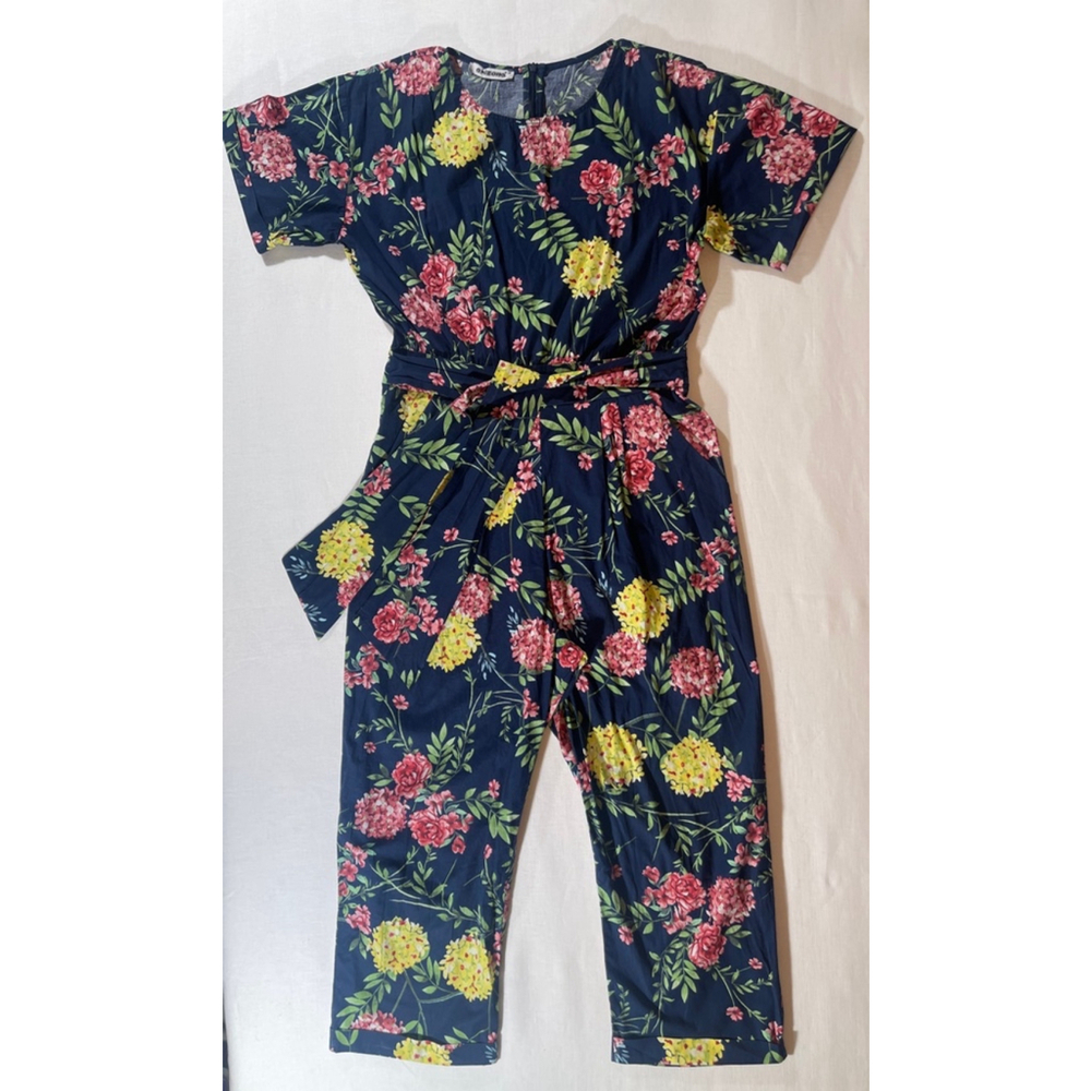 Women's Arizona Floral Jumpsuit Size M Blue